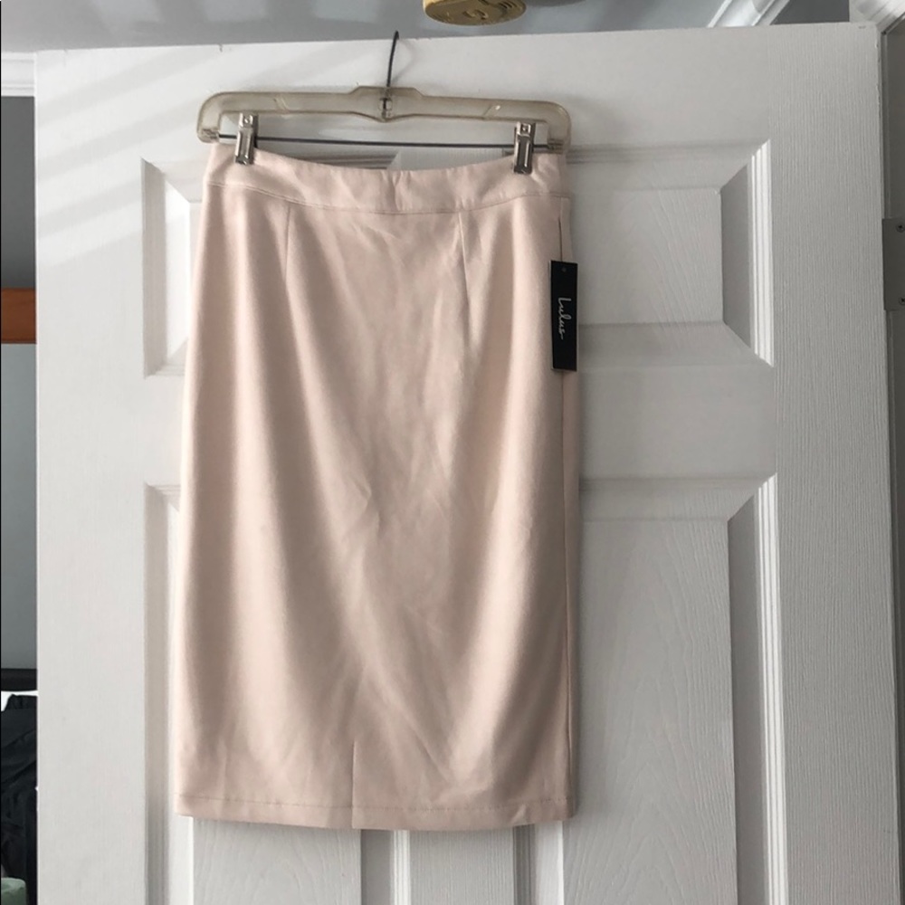 Tan suede skirt